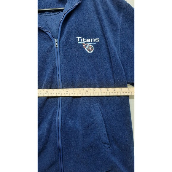 NFL ACTIVE MEN SIZE LARGE BLUE FLEECE FULL ZIP TENNESSEE TITANS JACKET L - Picture 6 of 7